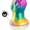 ÉPICO - DILDO IRIS CON TESTÍCULOS DE PLACER ARCOÍRIS