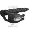 PRETTY LOVE - BLACKNEY ANILLO PENE CON PLUG VIBRADOR NEGRO