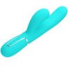 PRETTY LOVE - PERLITA VIBRADOR PUNTO G 3 EN 1 MULTIFUNCIÓN VERDE AGUA