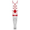 LIVCO CORSETTI FASHION - THIARA LC 20213 SET BODY + MEDIAS ROJA S/M