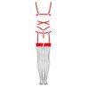 LIVCO CORSETTI FASHION - THIARA LC 20213 SET BODY + MEDIAS ROJA S/M