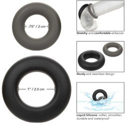 CALEXOTICS - ALPHA PROLONG JUEGO DE 2 ANILLOS GRISES