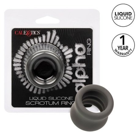 CALEXOTICS - ANILLO DE ESTIRAMIENTO DE ESCROTO ALPHA NEGRO