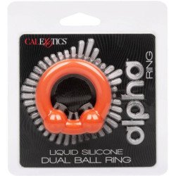 CALEXOTICS - ARO DE DOBLE BOLA ALPHA NARANJA