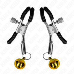 KINK - Pinza para pezón de campana simple dorada de 6 cm