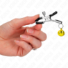 KINK - Pinza para pezón de campana simple dorada de 6 cm
