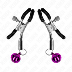 KINK - Pinza para pezón de campana simple morada de 6 cm