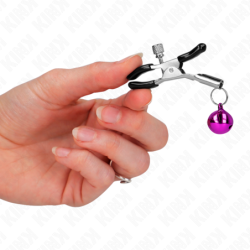 KINK - Pinza para pezón de campana simple morada de 6 cm