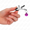 KINK - Pinza para pezón de campana simple morada de 6 cm