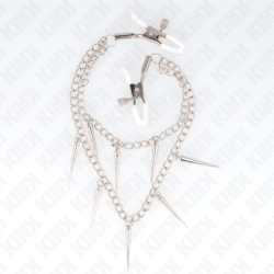 KINK - PINZAS PARA PEZONES CON CADENAS DE PÚAS DE 30 CM
