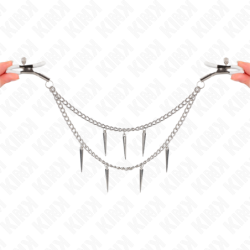 KINK - PINZAS PARA PEZONES CON CADENAS DE PÚAS DE 30 CM
