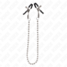 Pinzas para pezones KINK - Cadena de cuentas, 30 cm