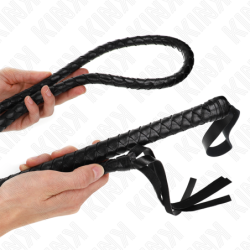 LÁTIGO DE SERPIENTE NEGRO LARGO KINK - 210 CM
