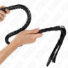 KINK - LÁTIGO DE SERPIENTE CON ANILLO NEGRO PARA LA MANO 65 CM