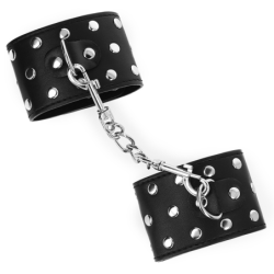 KINK - SUJECIÓN DE MUÑECA CON CIERRE A PRESIÓN, REMACHES, NEGRO, AJUSTABLE, 19-24 CM X 5,5 CM