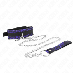 KINK - COLLAR CORTO DE TERCIOPELO CON ENCAJE Y CINTURÓN DE 105 CM CON RIBETE DE NYLON DE 44 X 5,5 CM
