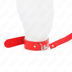 KINK - COLLAR CON CINTURÓN DE 116 CM, CORREA ROJO AJUSTABLE DE 32-50 CM X 8 CM
