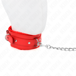 KINK - COLLAR CON CORREA 65 CM CON RESTRICCIONES ROJO 36-42 CM X 5.5 CM