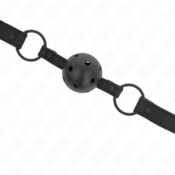 KINK - BOLA DE NEOPRENO DE 4,5 CM, MORDAZA DE 63,5 X 2 CM, AJUSTABLE, 41 X 59 CM