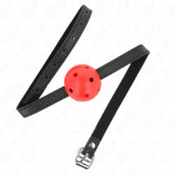 KINK - SIMPLICITY ROJO MORDAZA DE BOLA TRANSPIRABLE DE 4,5 CM 62 x 1,5 CM