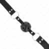 KINK - BOLA TRANSPIRABLE DE 4 CM CON DOBLE REMACHE MODELO 1 NEGRO 62,5 x 2,5 CM AJUSTABLE 42-58 CM