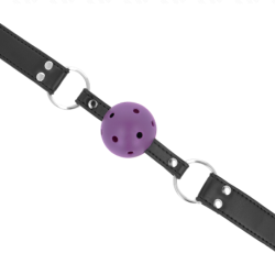 KINK - BOLA TRANSPIRABLE DE 4 CM CON DOBLE REMACHE MORADO 62,5 x 2,5 CM AJUSTABLE 42-58 CM
