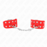 KINK - PULSERAS CON DOBLE LÍNEA DE REMACHES AJUSTABLES ROJOS
