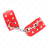 KINK - PULSERAS CON DOBLE LÍNEA DE REMACHES AJUSTABLES ROJOS