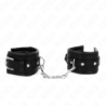 KINK - SUJECIÓN DE MUÑECA CON HEBILLA DE PEDRERÍA NEGRA AJUSTABLE 25-32 CM X 5,5 CM
