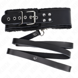 KINK - COLLAR CON CINTURÓN DE 116 CM CON CORREA DE PIEL NEGRA AJUSTABLE DE 40-48 CM X 6 CM