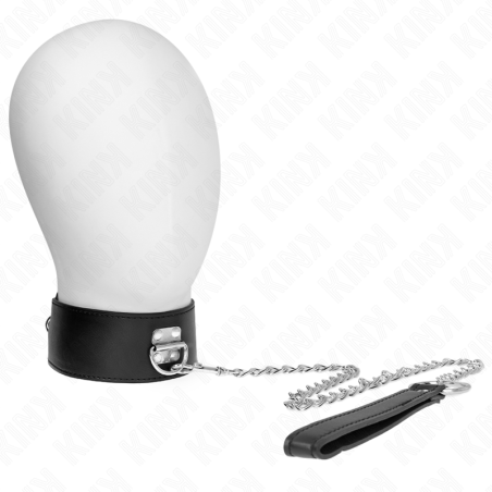 KINK - COLLAR CON CINTURÓN DE 65 CM CON CORREA ANCHA NEGRA AJUSTABLE DE 33,5 A 41 CM X 5 CM