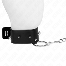 KINK - COLLAR DE 65 CM CON CORREA Y REMACHES PLATEADOS MODELO 2 AJUSTABLE 36-43 CM X 5 CM