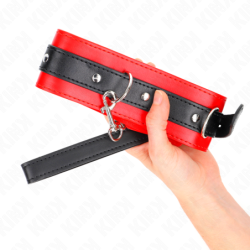 KINK - COLLAR CON CINTURÓN DE 65 CM CON CORREA ROJA DE 54 X 4,5 CM