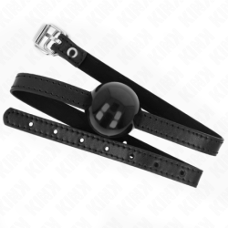 KINK - BOLA SÓLIDA NEGRA INDIVIDUAL DE 4 CM, MORDAZA DE 65 X 1,5 CM