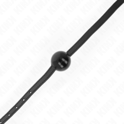 KINK - BOLA SÓLIDA NEGRA INDIVIDUAL DE 4 CM, MORDAZA DE 65 X 1,5 CM