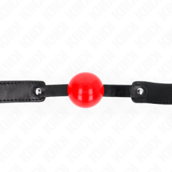 KINK - BOLA DE TPE SUAVE DE 4 CM, MODELO DE MORDAZA 1, 66 x 2,5 CM, AJUSTABLE DE 41 A 61 CM