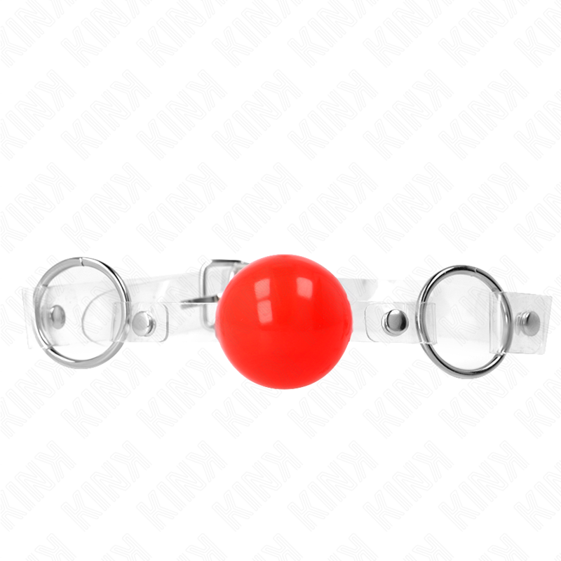 KINK - BOLA DE PVC ROJA TRANSPARENTE DE 4 CM, AJUSTABLE