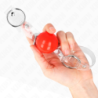 KINK - BOLA DE PVC ROJA TRANSPARENTE DE 4 CM, AJUSTABLE