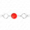 KINK - BOLA DE PVC ROJA TRANSPARENTE DE 4 CM, AJUSTABLE