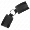 KINK - PUÑOS DE MANO DE PIEL PARA PRINCIPIANTES 25 CM CON ANILLA DE 4 CM NEGRO AJUSTABLE 15-25 CM