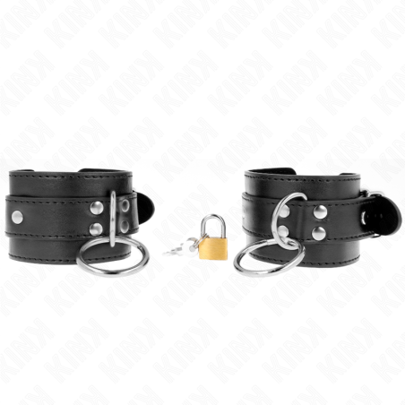 KINK - SUJECIÓN DE MUÑECA CON ANILLO TÓRICO, NEGRA, AJUSTABLE, 20-28 CM X 5,5 CM