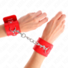 KINK - SUJECIÓN DE MUÑECAS CON CIERRE DE CANDADO ROJO AJUSTABLE 16-23 CM X 5,5 CM