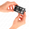 KINK - PULSERAS CON DOBLE LÍNEA DE REMACHES AJUSTABLES NEGRAS