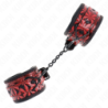 SUJECIONES DE MUÑECA KINK - ESTAMPADO DE DIAMANTE ROJO OSCURO AJUSTABLES 17-26 CM X 5,5 CM