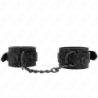 KINK - PUÑOS DE MUÑECA CUBIERTOS DE ENCAJE OSCURO AJUSTABLES NEGRO 19-26 CM