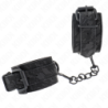 KINK - PUÑOS DE MUÑECA CUBIERTOS DE ENCAJE OSCURO AJUSTABLES NEGRO 19-26 CM