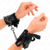 SUJECIONES DE MUÑECA KINK - SCANDAL CON DETALLES DE ENCAJE NEGRO 24,5 CM X 6,5 CM