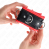 KINK - SUJECIONES DE MUÑECA RESISTENTES CON FORRO DE PIEL ROJA, AJUSTABLES DE 20-30 CM X 6 CM