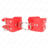 KINK - SUJECIONES FIJAS PARA MUÑECAS CON ANILLA Y REMACHES AJUSTABLES ROJO 17-22 CM X 6,5 CM
