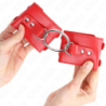 KINK - SUJECIONES FIJAS PARA MUÑECAS CON ANILLA Y REMACHES AJUSTABLES ROJO 17-22 CM X 6,5 CM